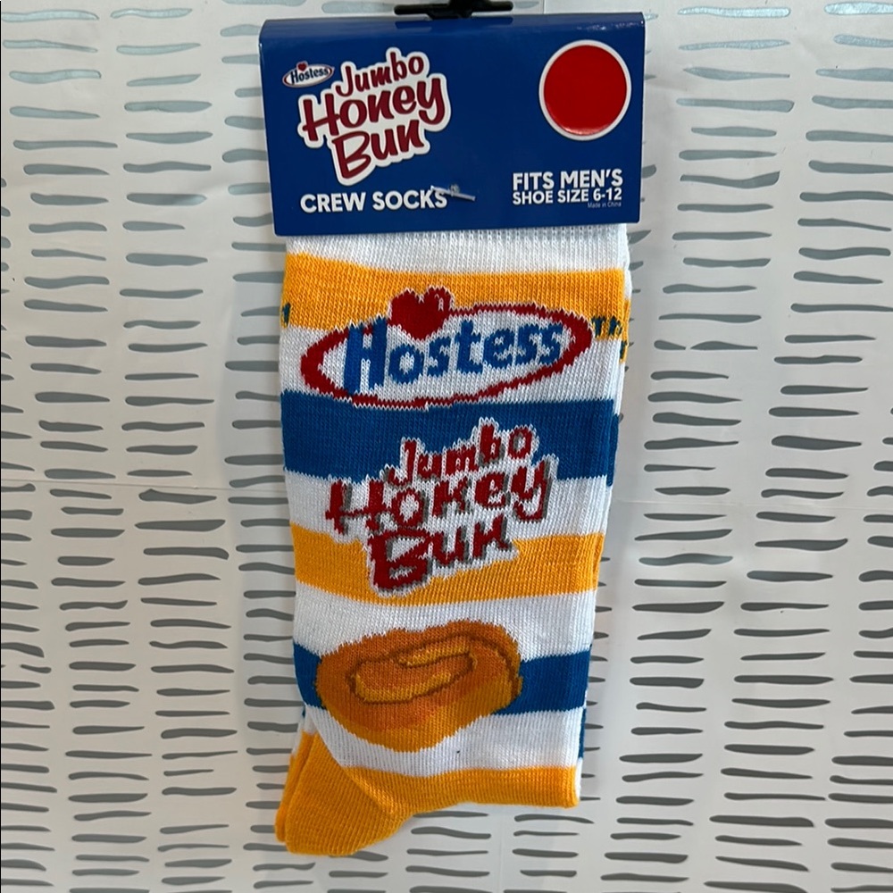 Hostess Jumbo Honey Bun Crew Socks